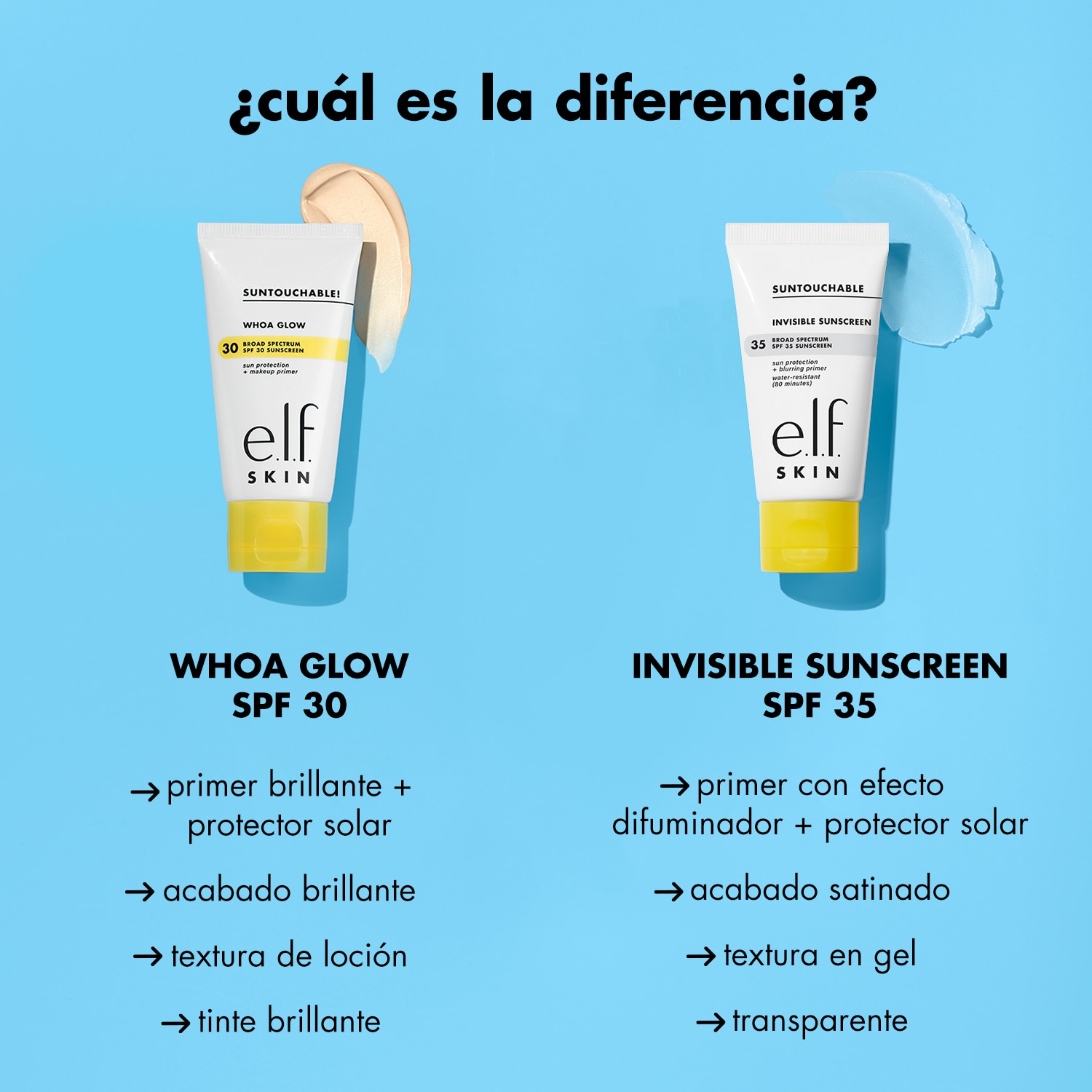 E.L.F. SKIN SUNTOUCHABLE INVISIBLE SUNSCREEN SPF 30 (PROTECTOR SOLAR Y PREBASE DE MAQUILLAJE)